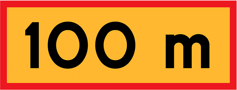 Give Way ahead sign in Sweden
