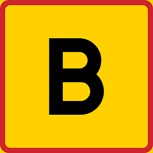 No vehicles carrying explosives sign in Sweden