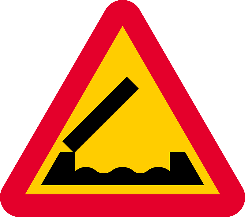 Opening or swing bridge sign in Sweden