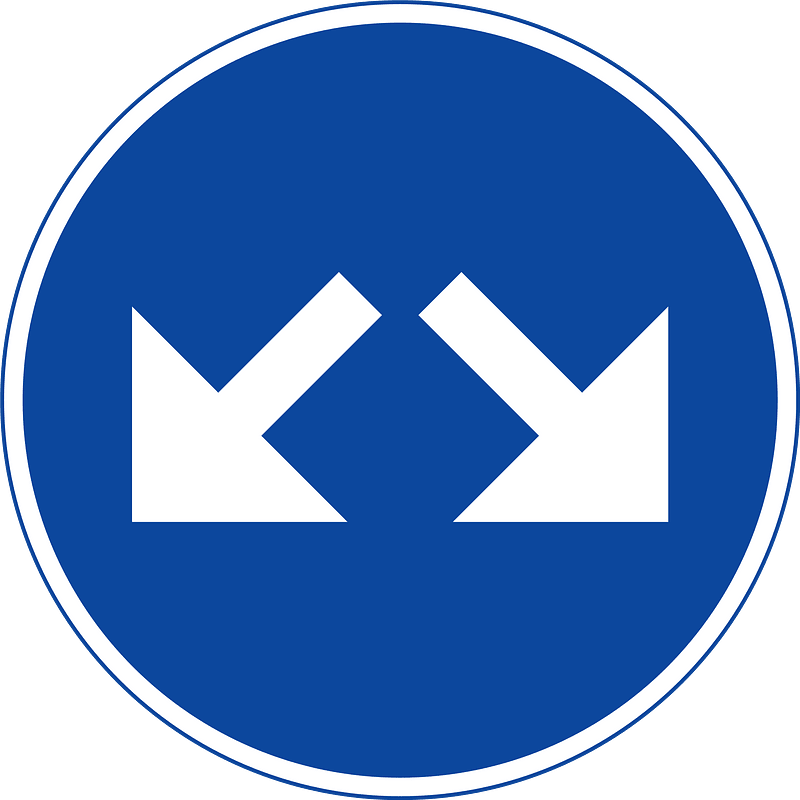 Pass on either side sign in Sweden
