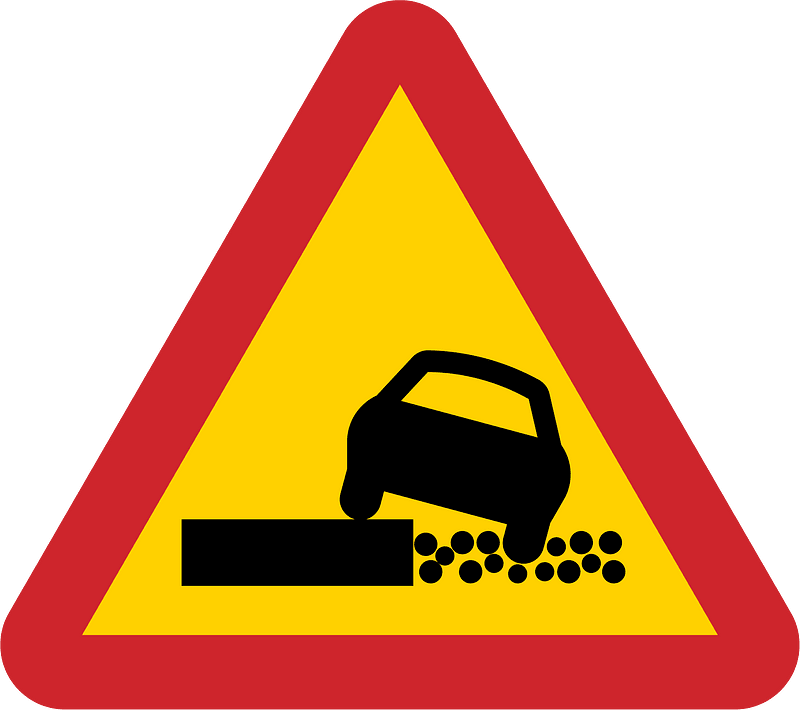 Soft verges sign in Sweden