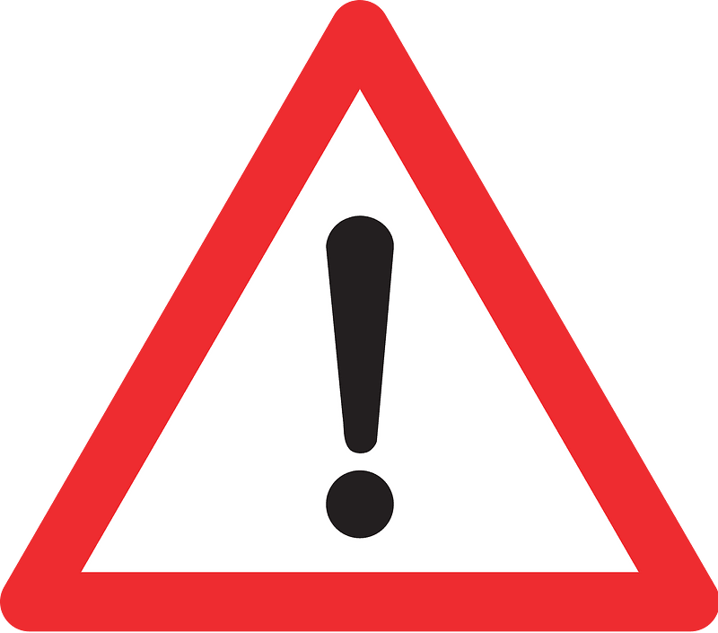 Accident area / accident ahead sign in Switzerland