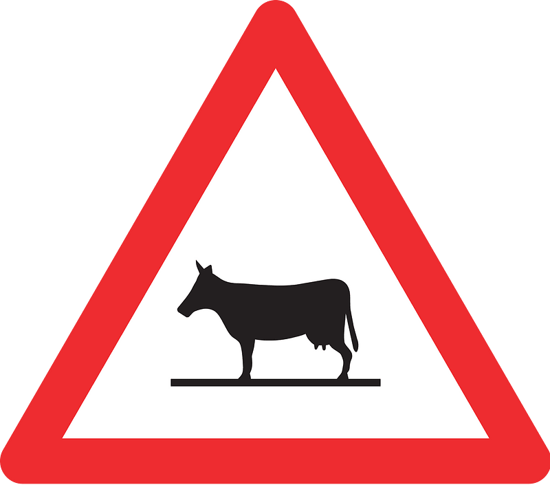 Domestic animals sign in Switzerland