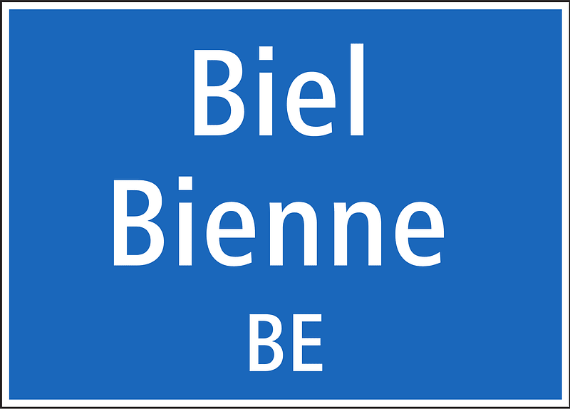 Entrance to built up area sign in Switzerland