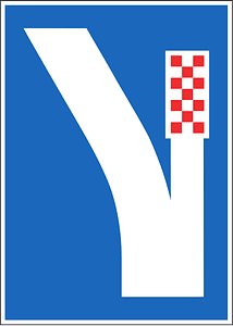 Escape lane sign in Switzerland