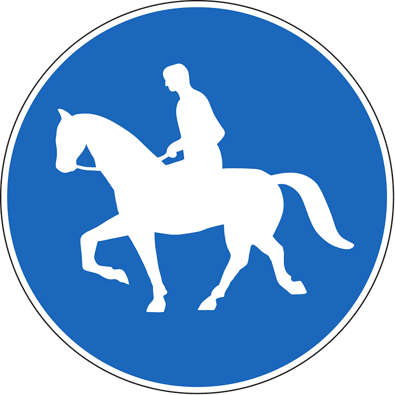 Equestrians only sign in Switzerland