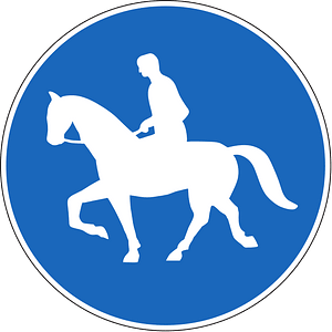 Equestrians only sign in Switzerland