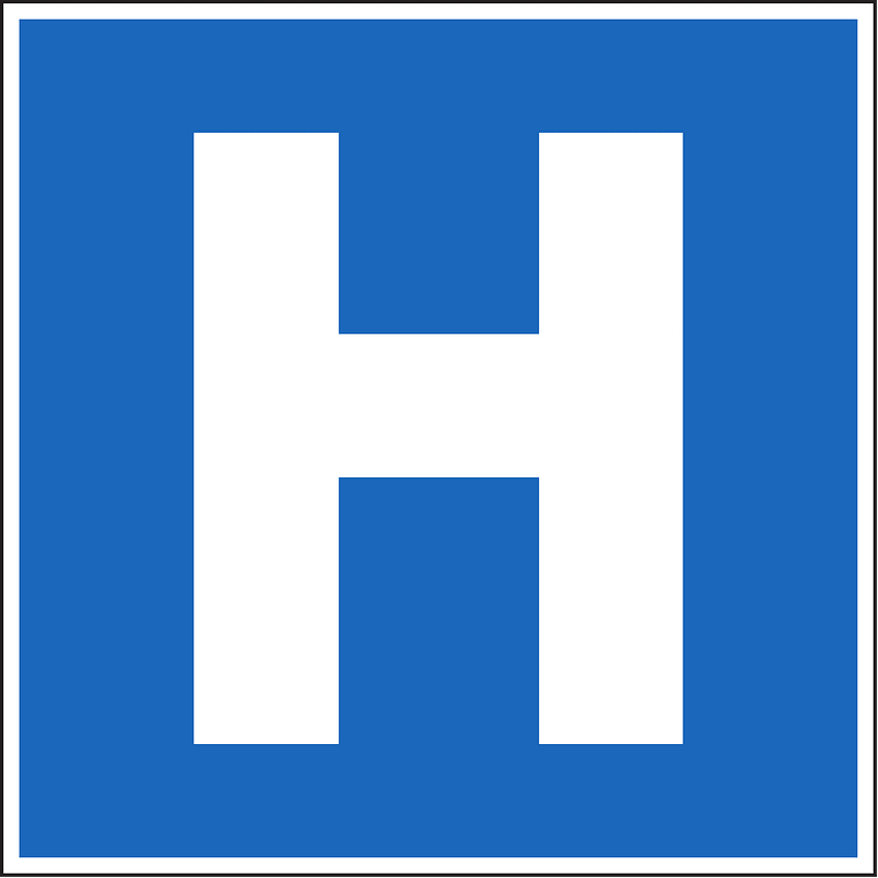 Hospital sign in Switzerland
