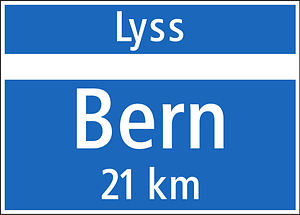 Leaving built up area sign in Switzerland