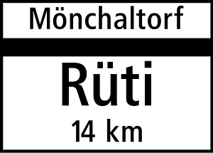 Leaving built up area sign in Switzerland