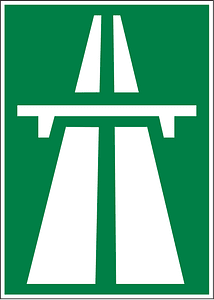Motorway sign in Switzerland