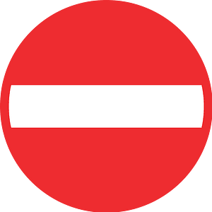 No entry sign in Switzerland