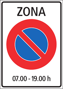 No parking zone sign in Switzerland