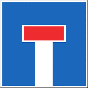 No through road sign in Switzerland