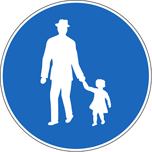 Pedestrians only sign in Switzerland