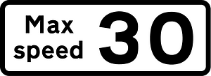 Advisory speed sign in UK