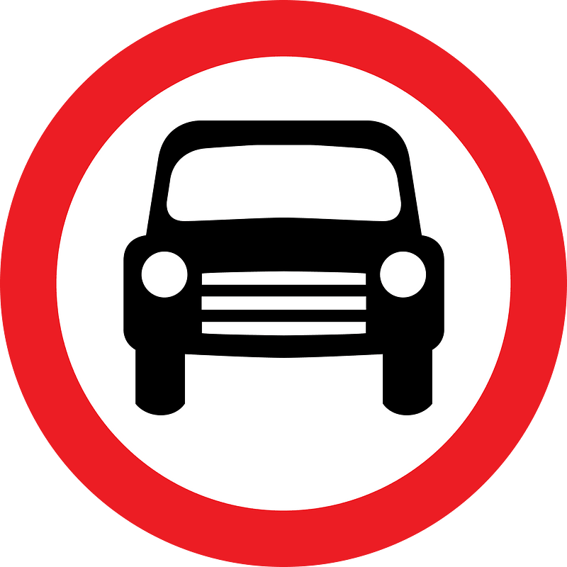No motor vehicles except motorcycles sign in UK