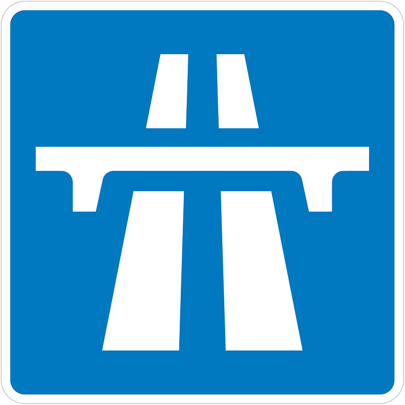 Motorway sign in UK