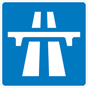 Motorway sign in UK