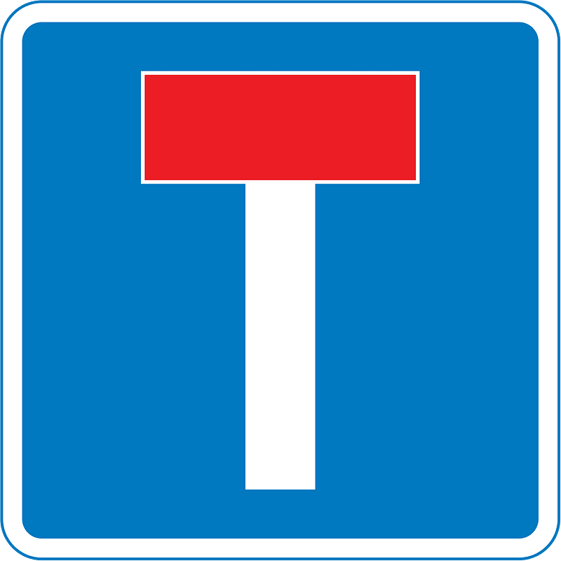 No through road sign in UK