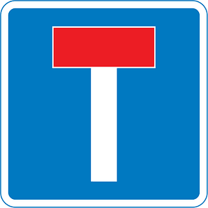 No through road sign in UK