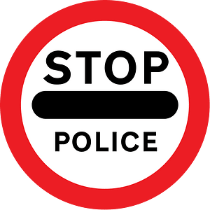 Police sign in UK