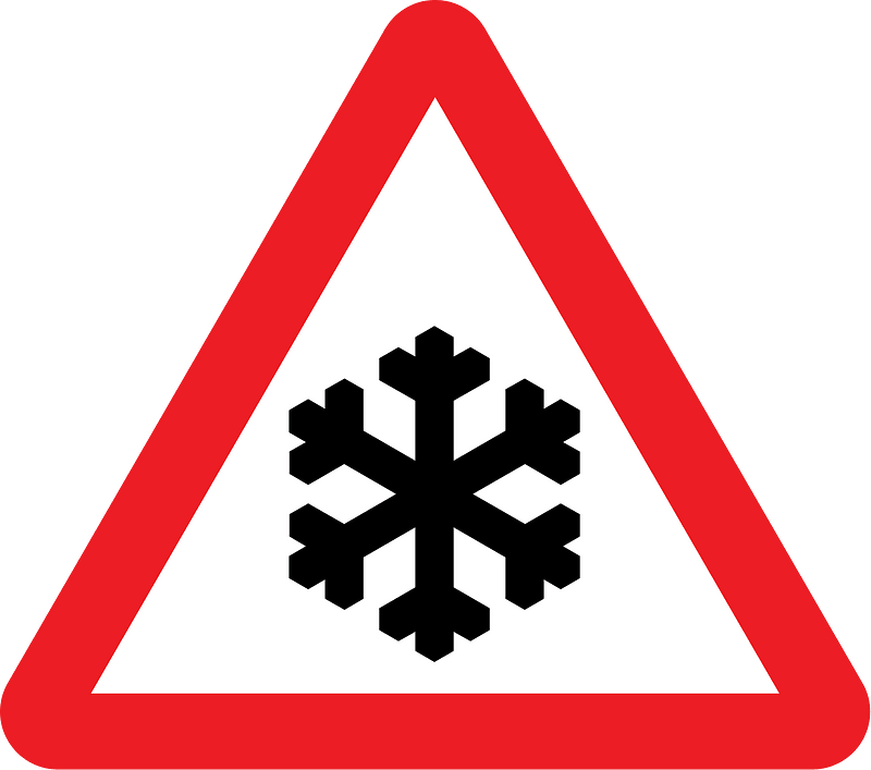 Snow or ice sign in UK