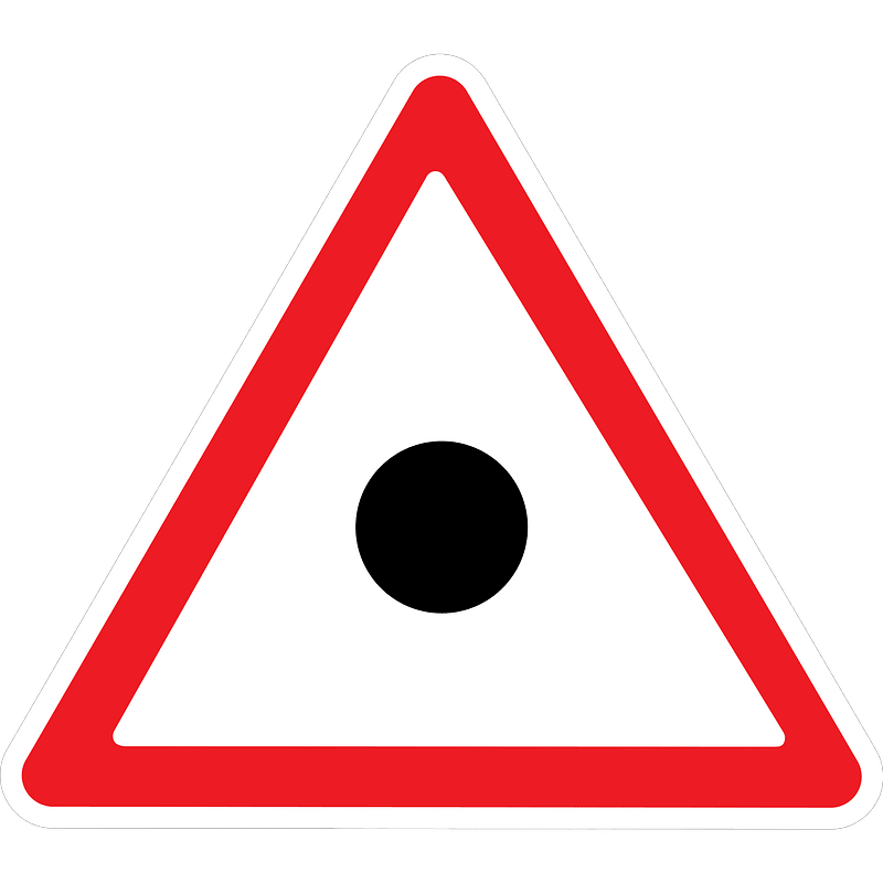 Accident area / accident ahead sign in Ukraine