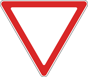 Give Way / Yield sign in Ukraine