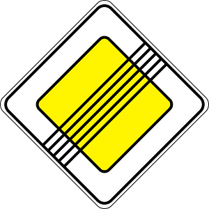 End Of Priority Road Sign In Ukraine Free Vector Clipart Images On Creazilla Com