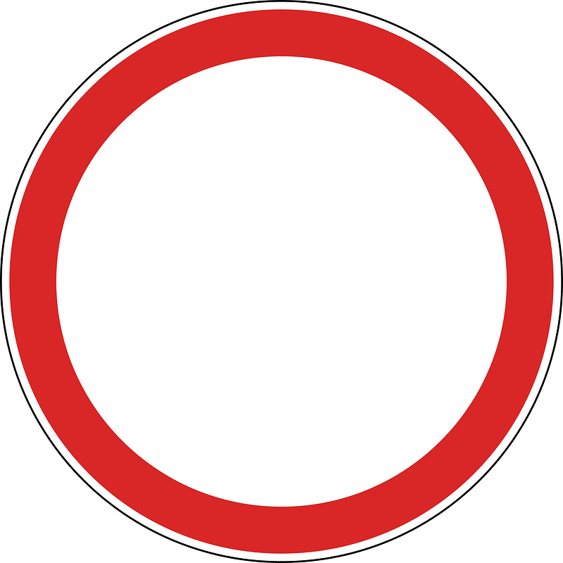 No vehicles sign in Ukraine