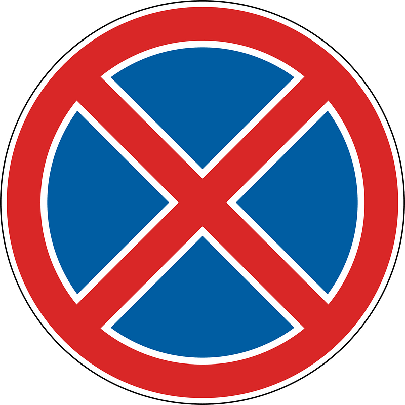 No stopping sign in Ukraine