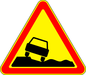 Soft verges sign in Ukraine