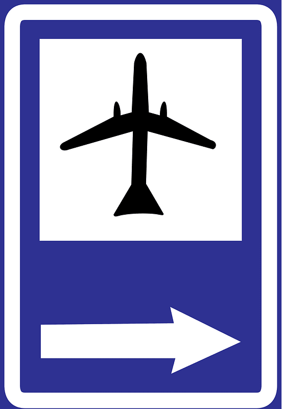 Airport sign in United States