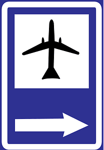 Airport sign in United States