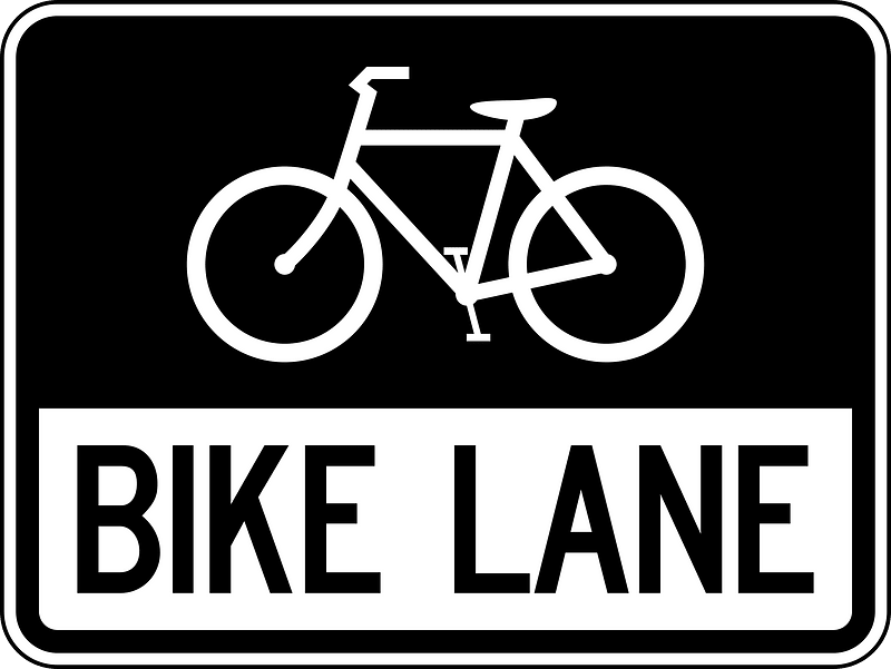 Bicycles only sign in United States