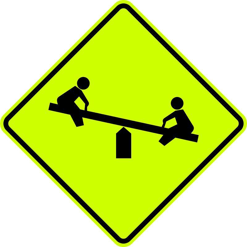 Children / playground ahead sign in United States