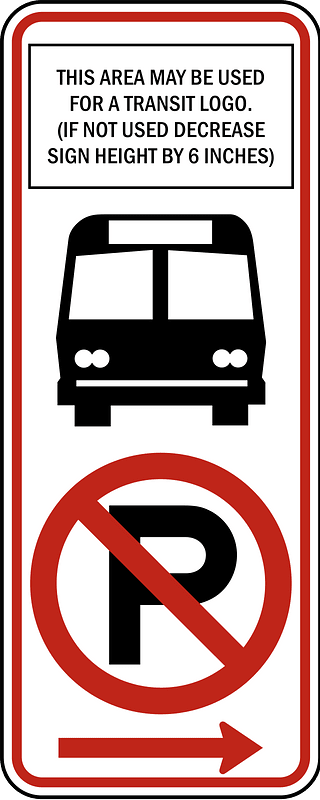 Bus stop sign in United States