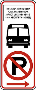 Bus stop sign in United States