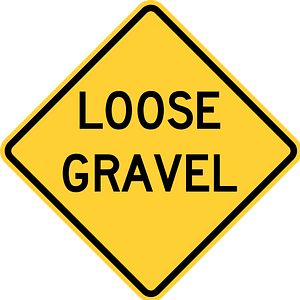 Loose road surface sign in United States
