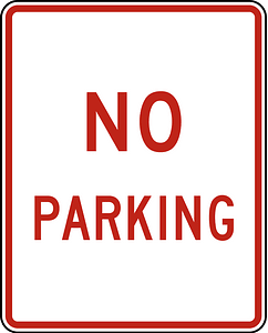 No parking sign in United States