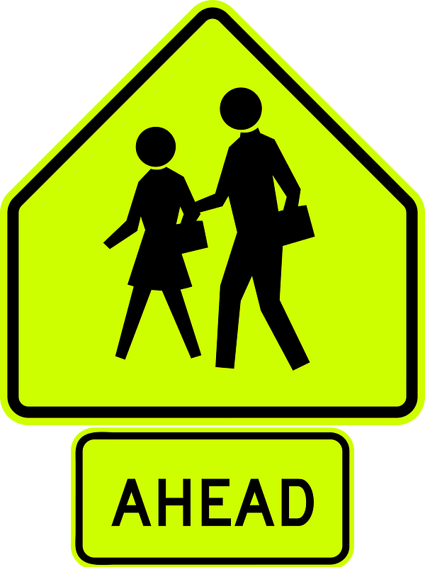 School zone sign in United States