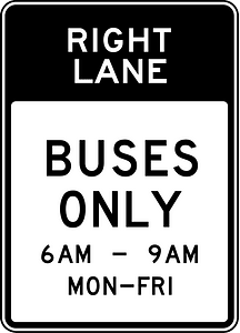 Transit only sign in United States