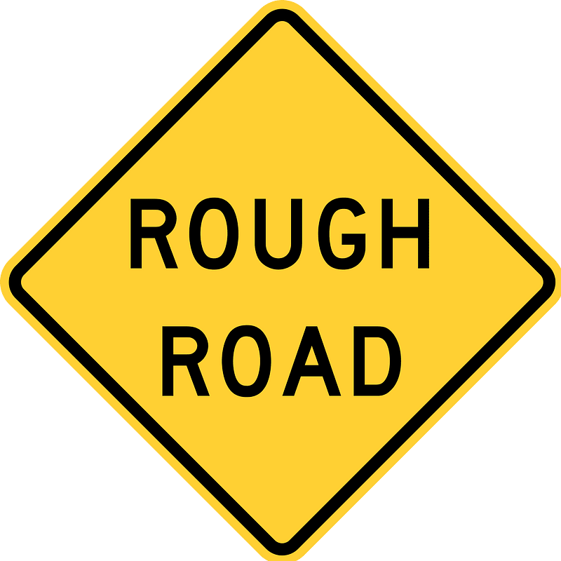 Uneven surface sign in United States