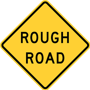 Uneven surface sign in United States