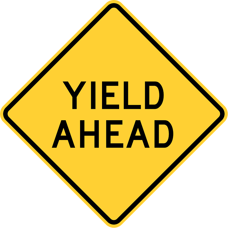 Yield/Give Way sign ahead sign in United States