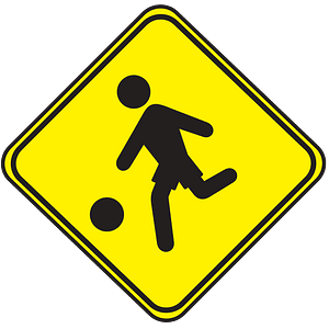 Children / playground ahead sign in Uruguay