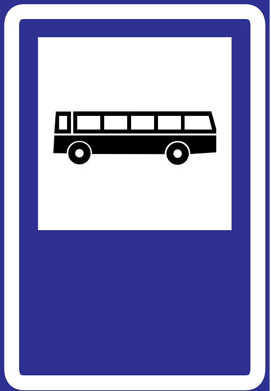 Bus stop sign in Uruguay