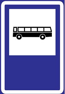 Bus stop sign in Uruguay