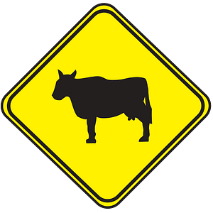 Domestic animals sign in Uruguay